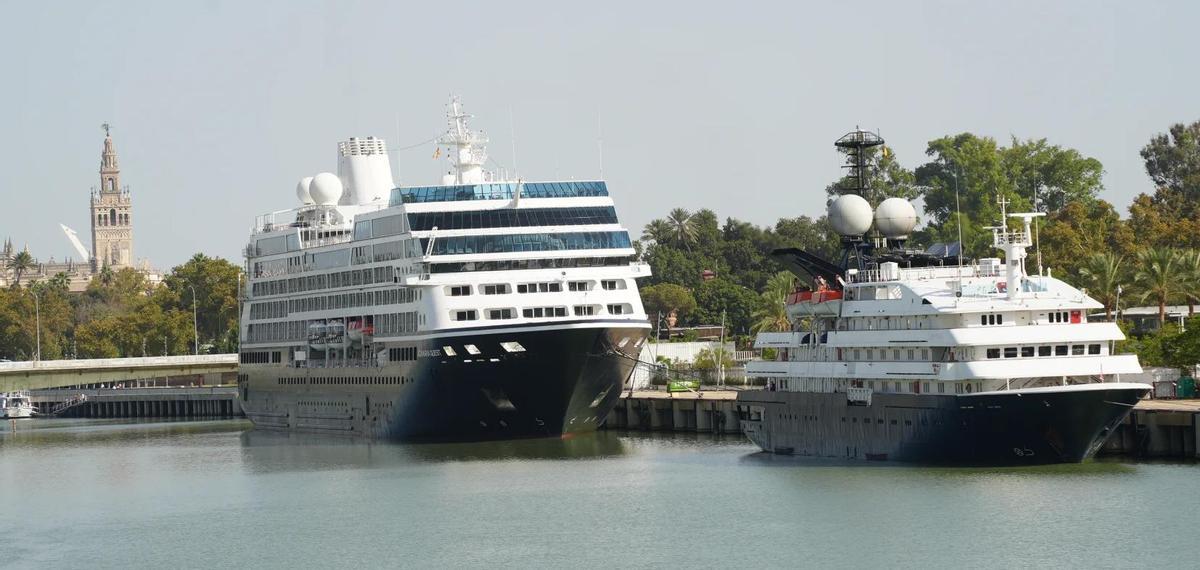 Llegada de cruceros a Sevilla.