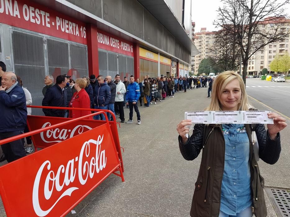 Venta de entradas para la visita del Madrid a El Molinón