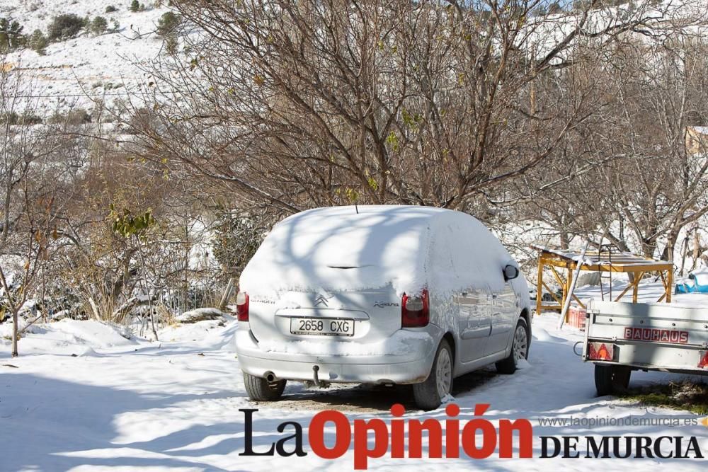 La nieve llega a las pedanías de la comarca del No