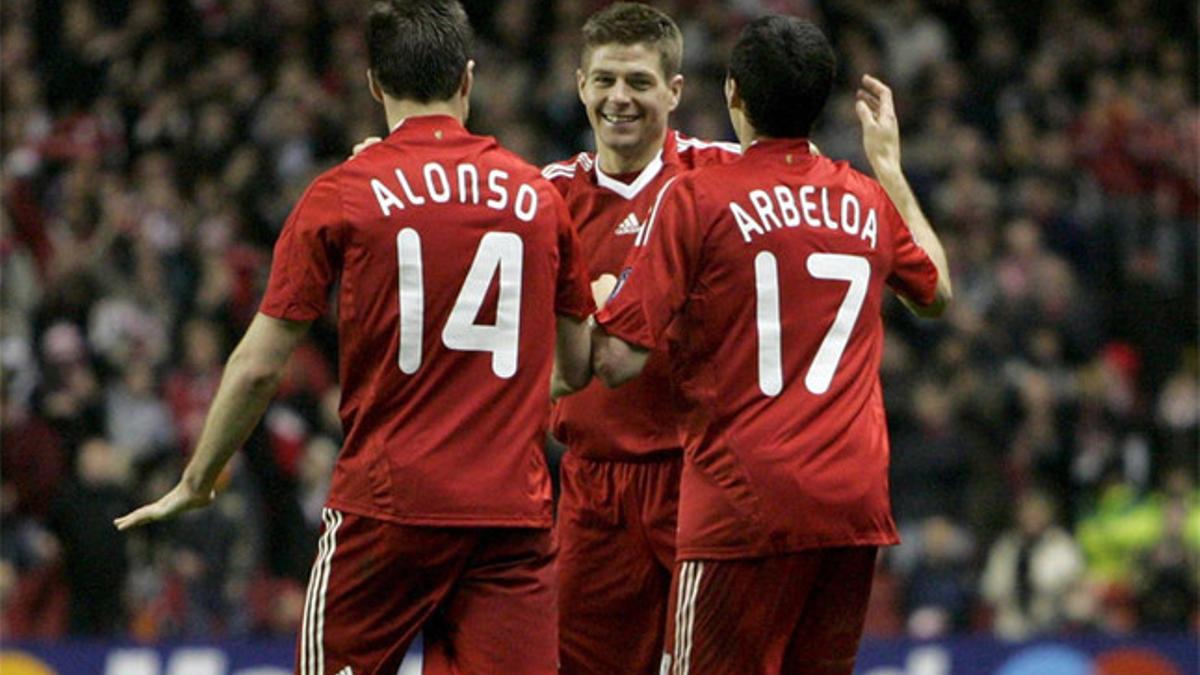 El Liverpool goleó al Madrid en Anfield en los octavos de la Champions 2008-09 (4-0)