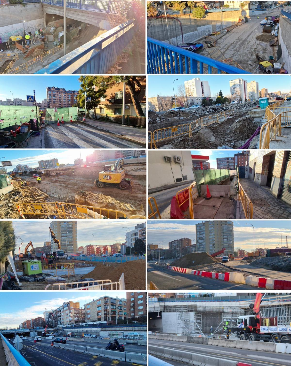 Así están las obras desde calle Villamanín hasta avenida de Portugal a 19 de enero