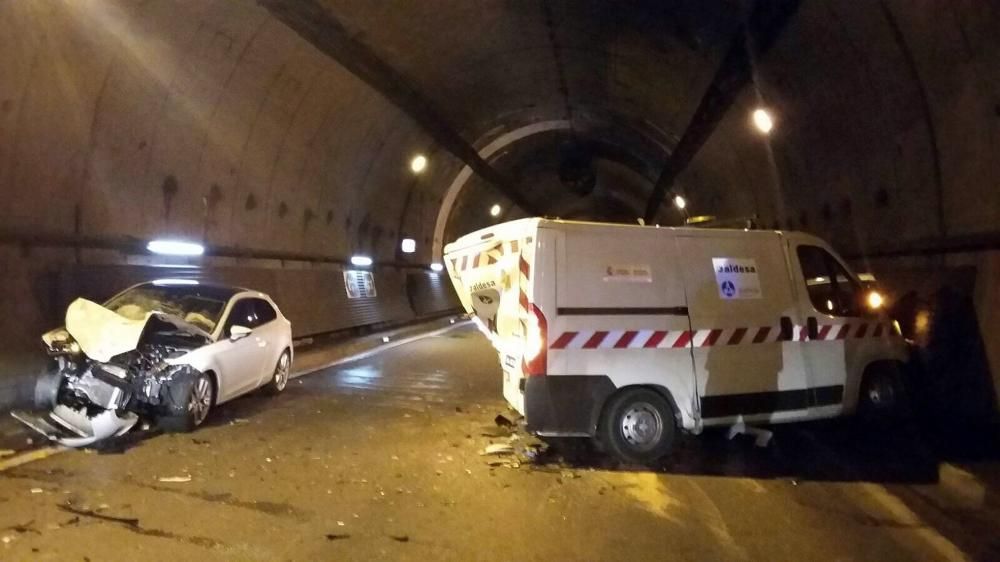 Accidente túneles del Padrún en A66