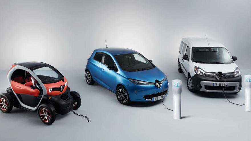 Twizy, Zoe y Kangoo conforman la gama de vehículos Z.E 100 eléctricos de la firma francesa.