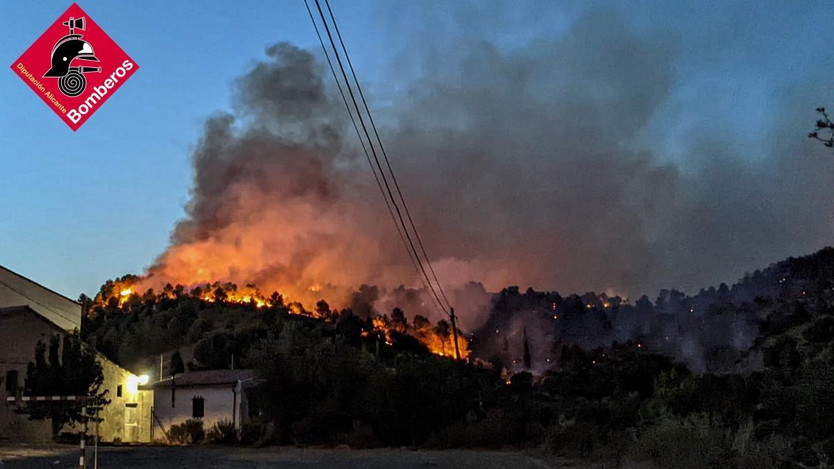 Incendio en la Vall d&#039;Ebo