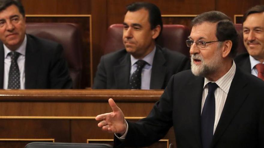 Mariano Rajoy, en la sesión de control en el Congreso.