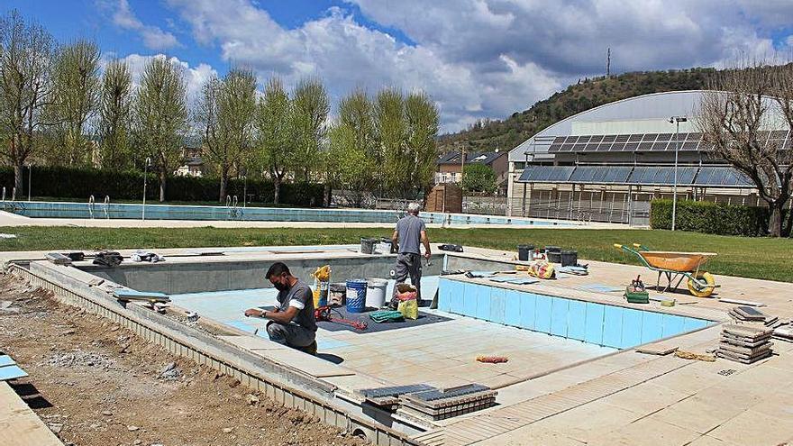 Les obres de reforma de les piscines municipals