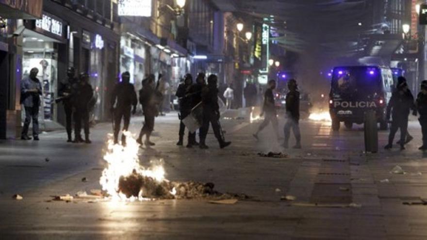 La manifestación de Sol acaba en duros enfrentamientos