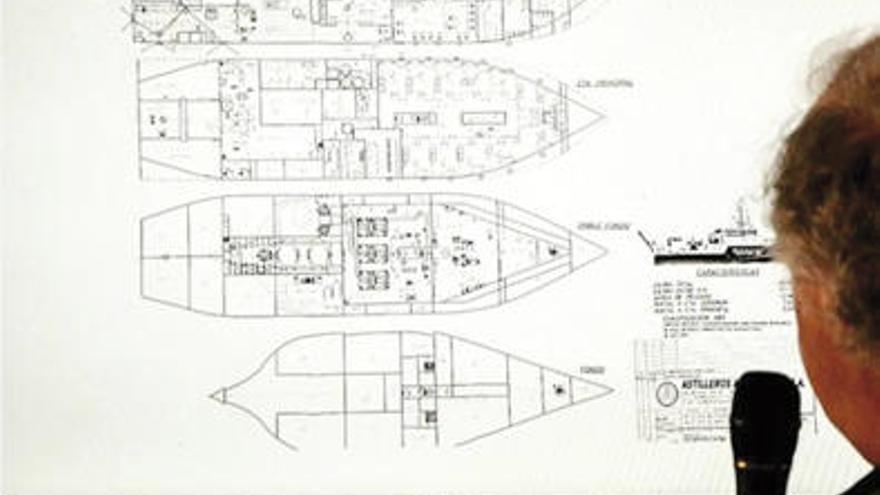 Los planos del nuevo buque.
