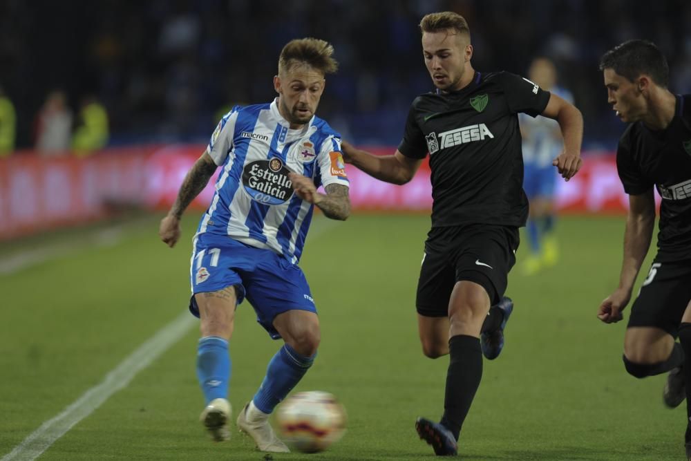 El Dépor remonta y le gana 4-2 al Málaga