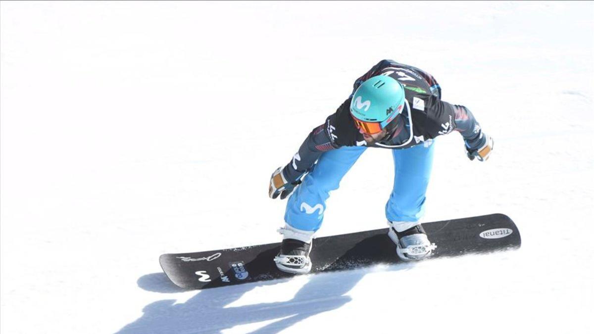 Lucas Eguibar se entrena en Saas Fee