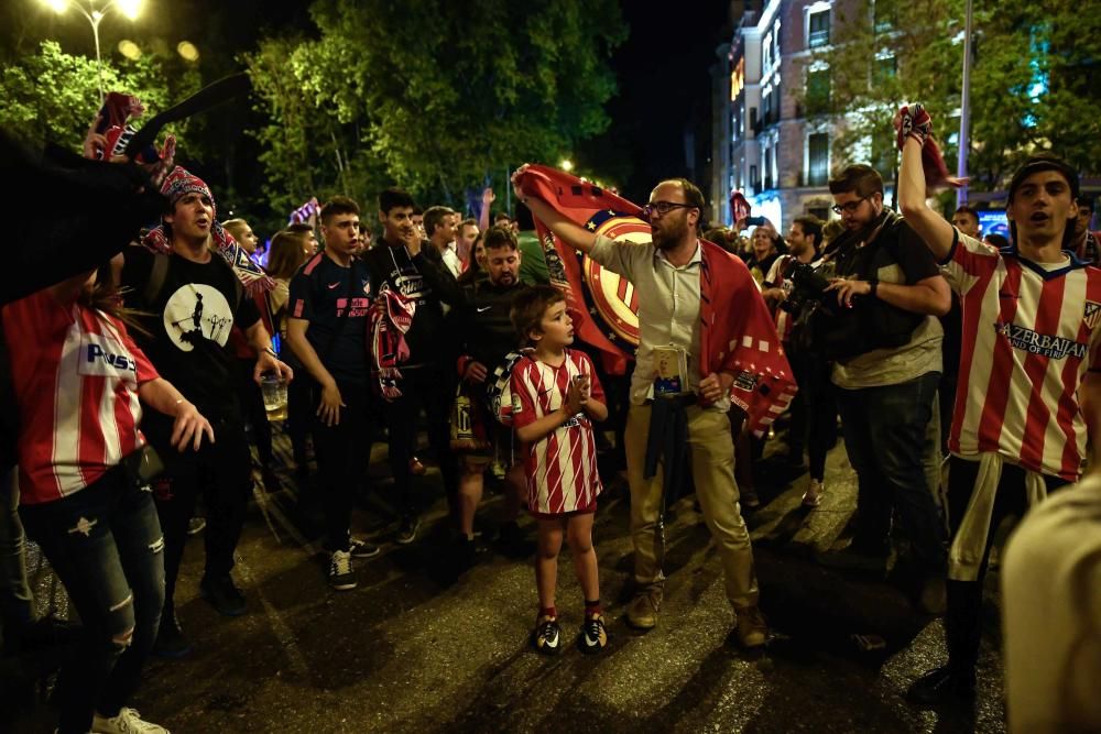 La celebración de la afición del Atlético