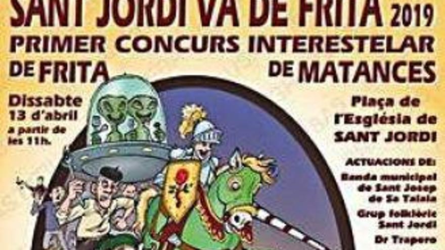 Cartel del primer concurso de &#039;frita de matances&#039; de Sant Jordi.