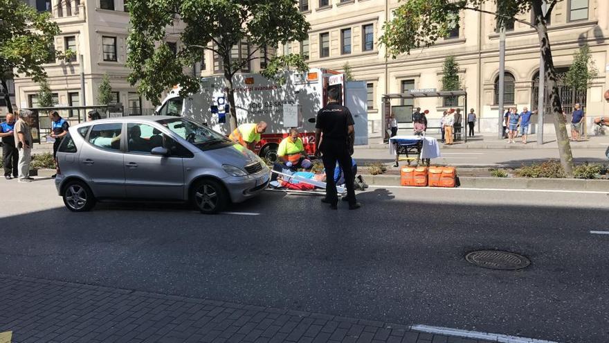 Un choque en El Humedal deja un herido leve al caer de su moto