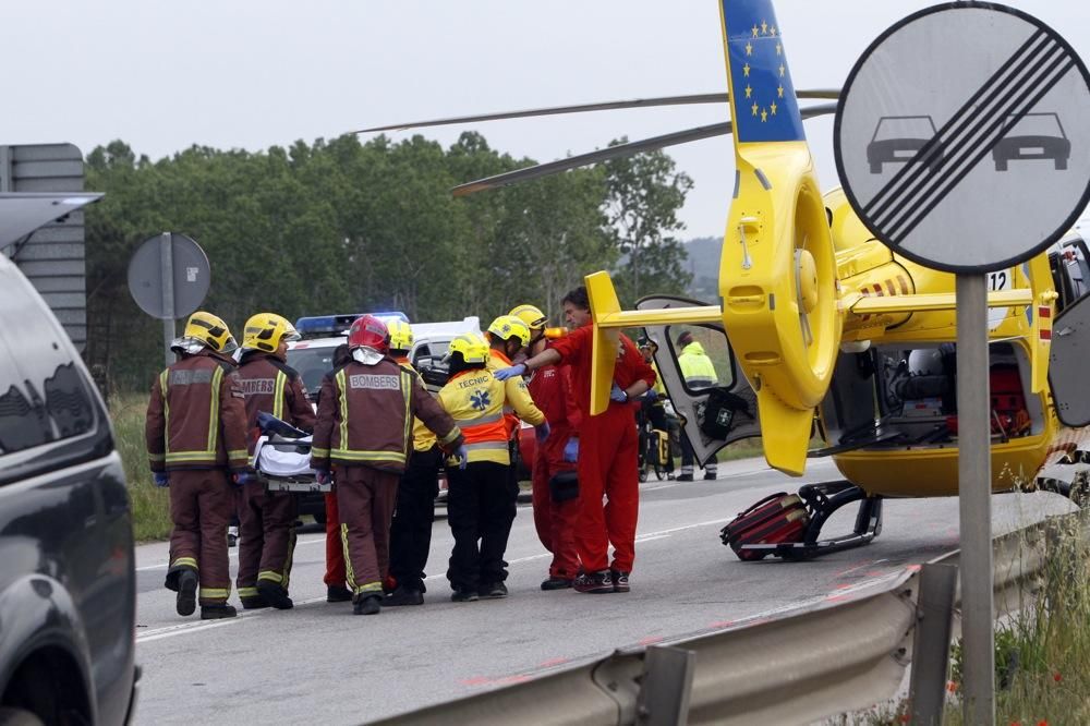 Accident frontal a Sils