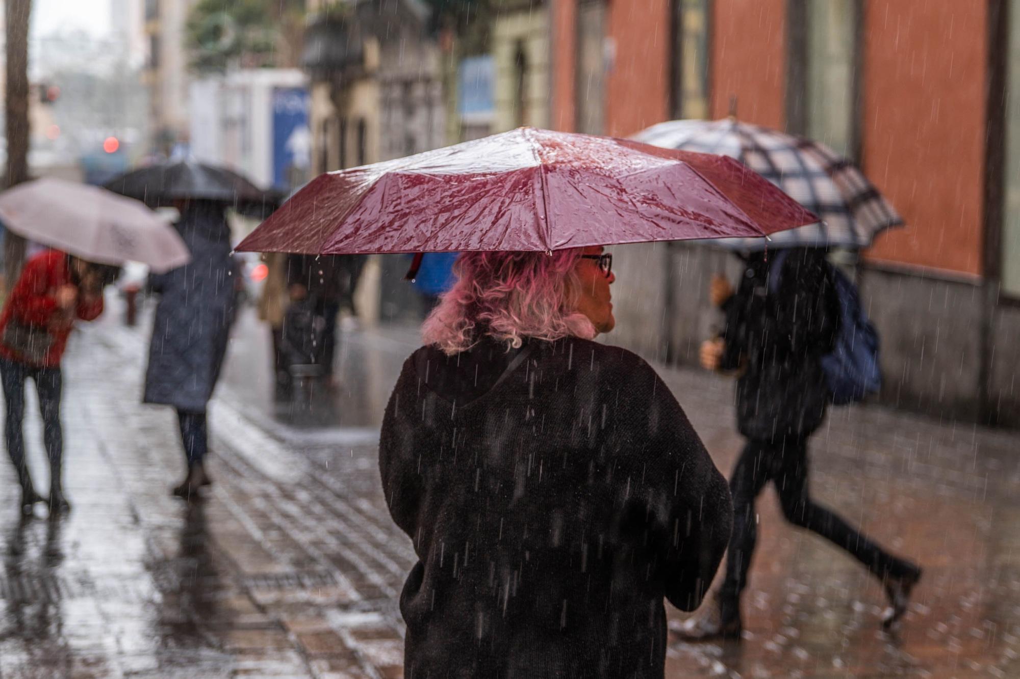 Jornada de lluvia en Tenerife.