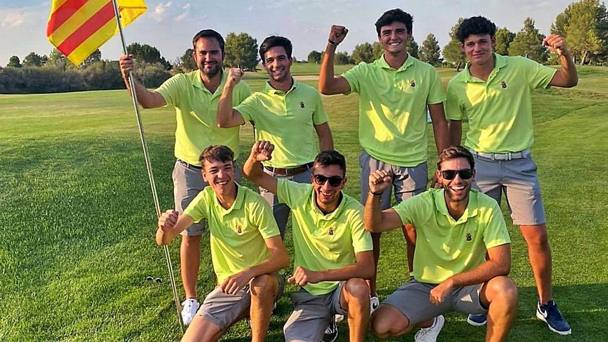 Componentes del equipo balear en el Nacional por autonomías de golf. | FBG