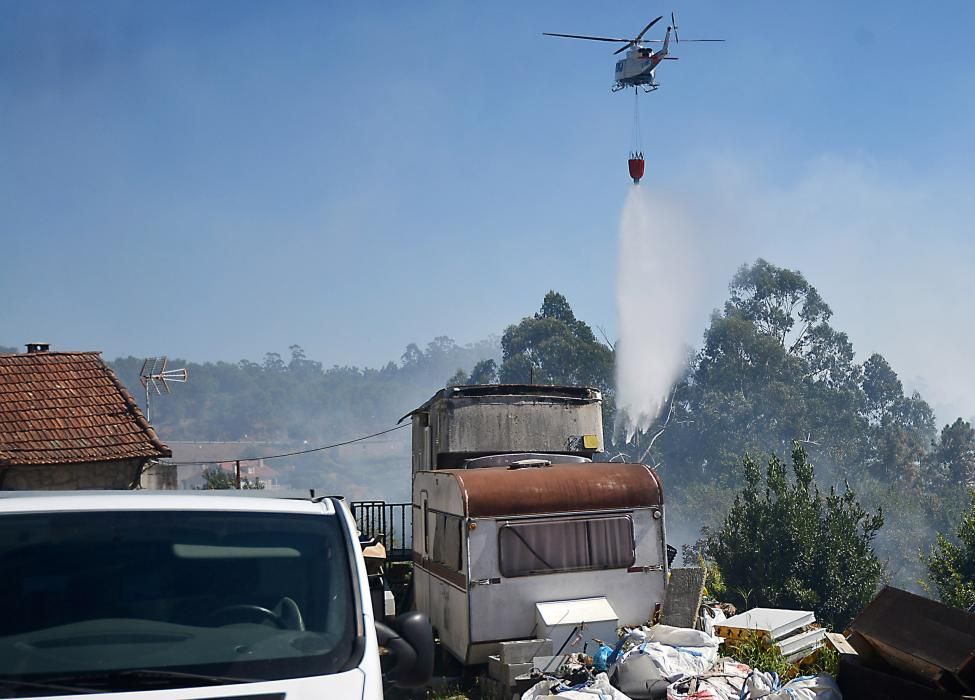 Incendios en Cuntis y Cerponzóns