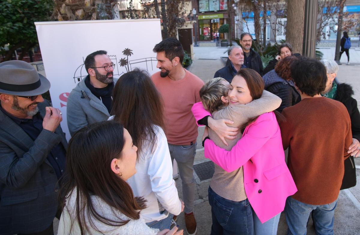 Marian Campello durante su campaña a las Primarias de Compromís per Elx
