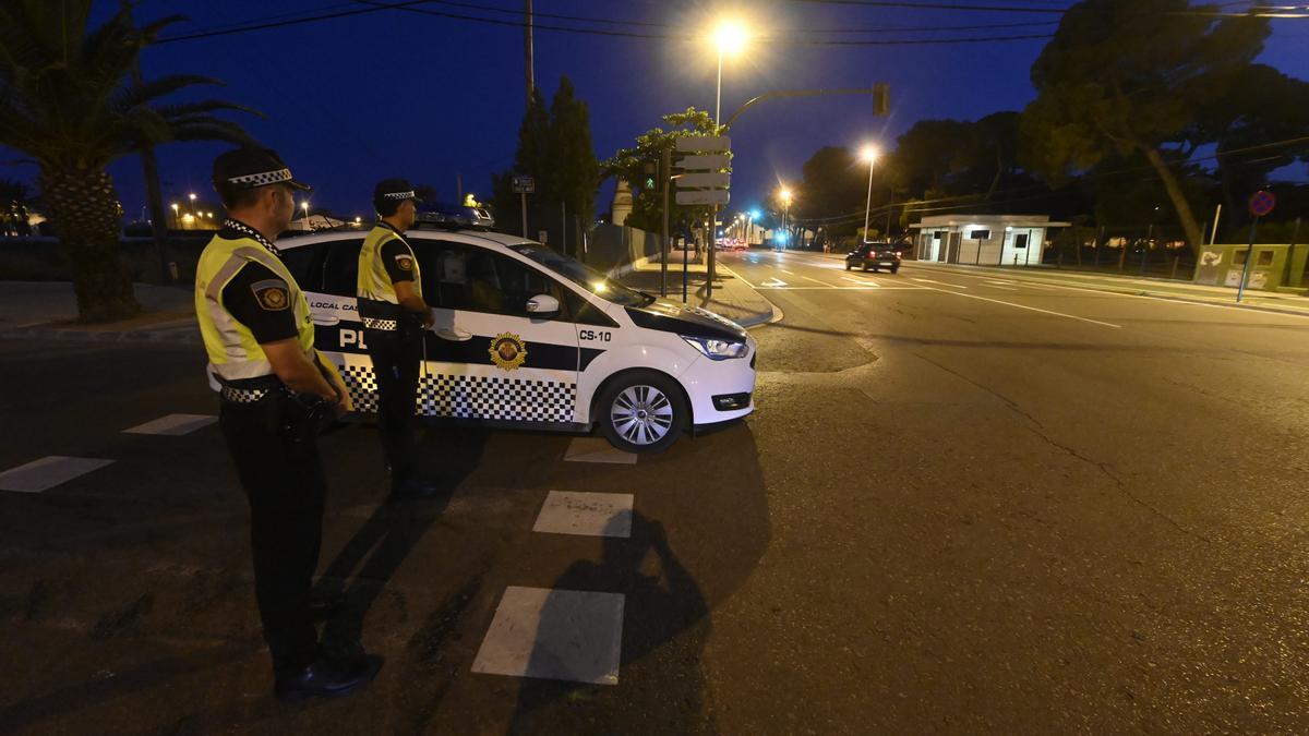 Contoles de acceso en Sant Joan del 2020, en Castelló.