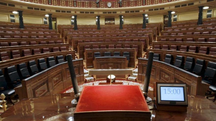 Reloj de la tribuna de Oradores que indica el tiempo de que dispone José Luis Rodríguez Zapatero para dirigirse a la cámara antes de que se someta a la votación de investidura por segunda vez.