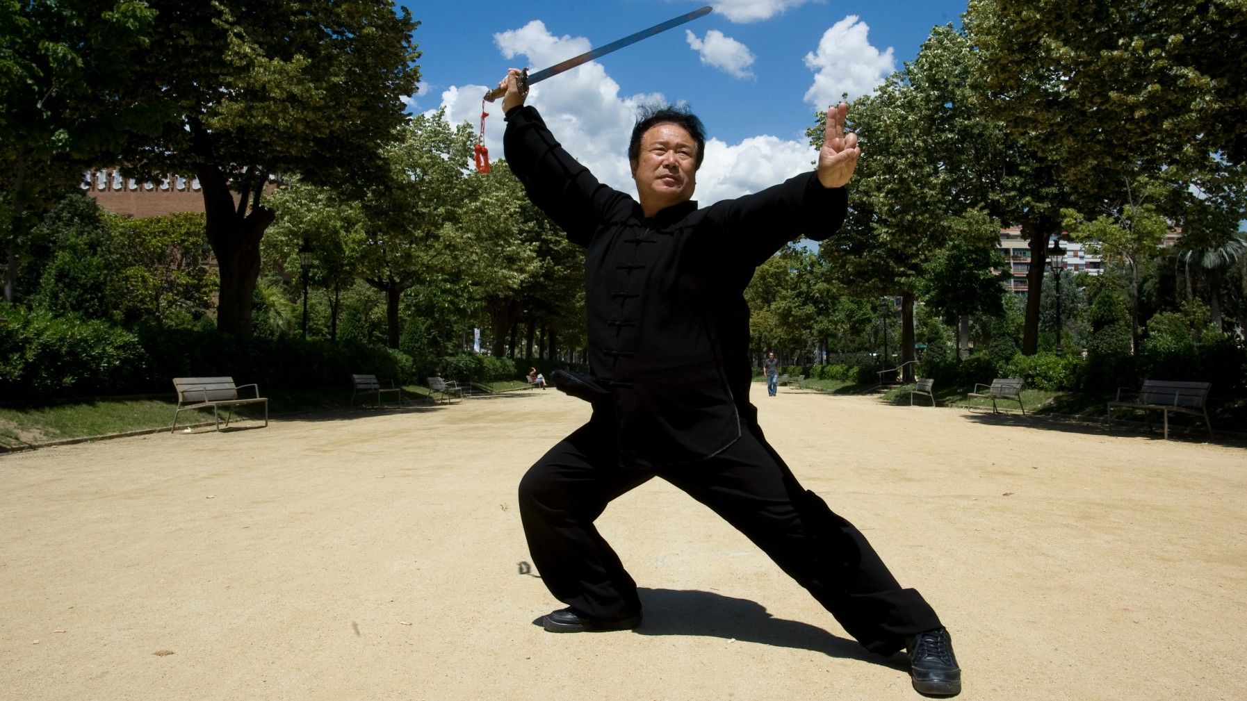 Pan Zhencai, maestro de tai chi en Barcelona