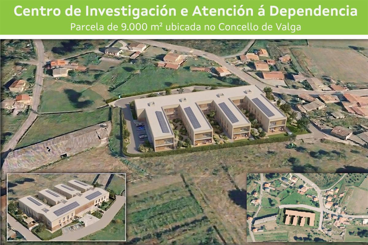 Recreación virtual de la futura residencia a emplazar en Valga