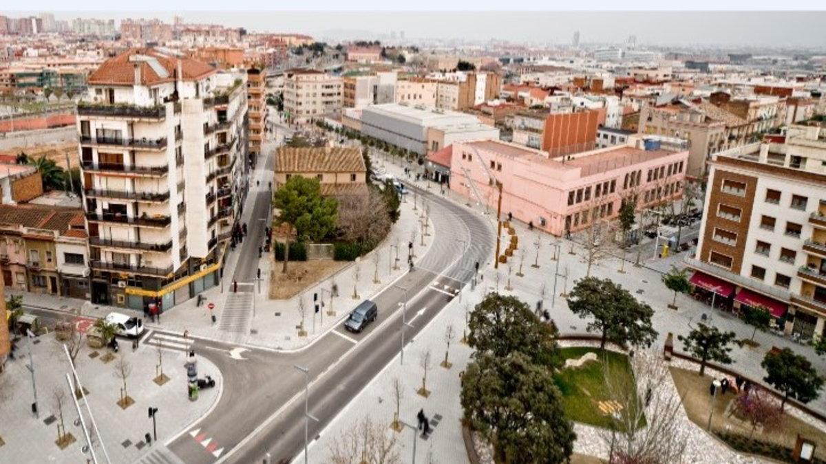 Vista aérea de Cornellà de Llobregat.