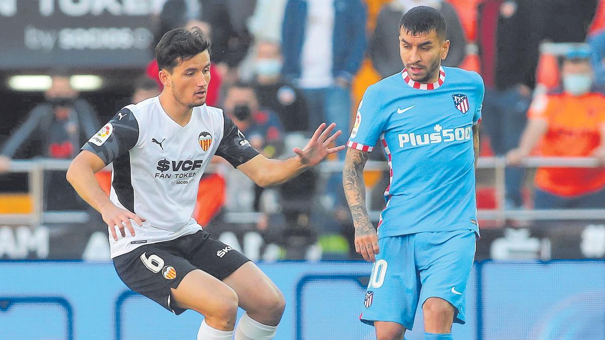 Guillamón durante el partido frente al Atlético de Madrid