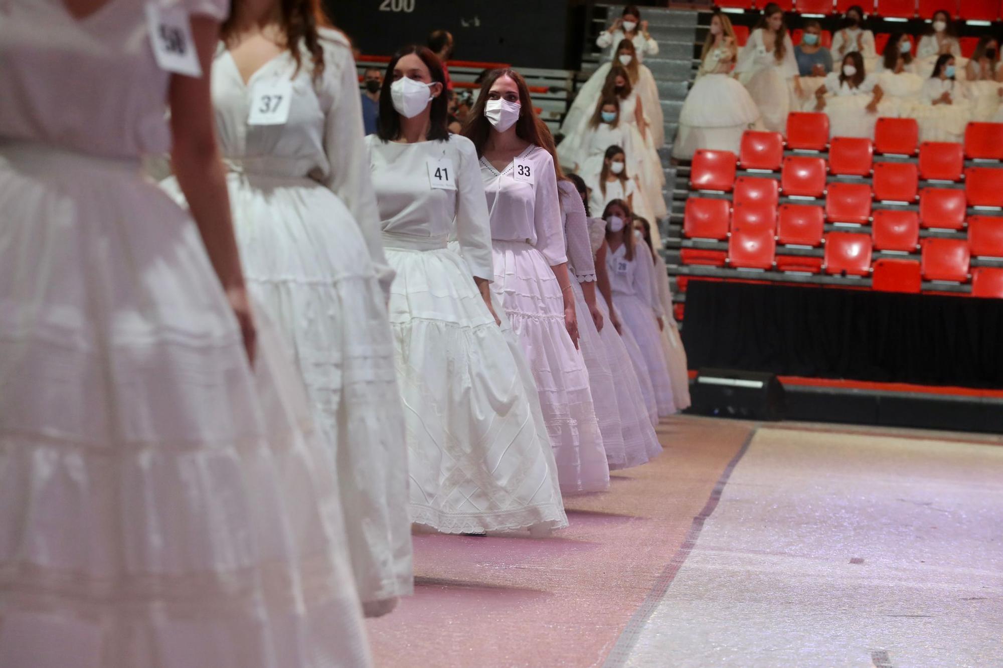 Ensayo de la elección de candidatas a falleras mayores y cortes 2022 en la Fonteta