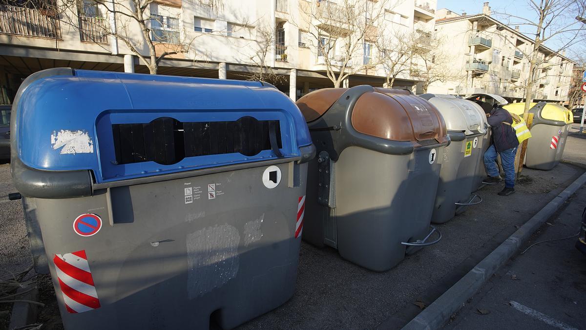 Els contenidors de Fontajau on es va produir l'accident.