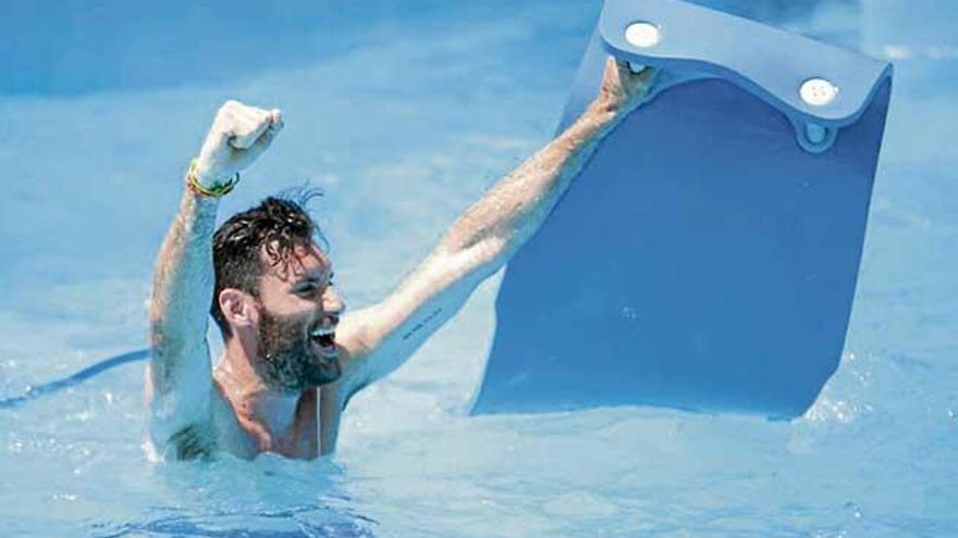 Rudy Fernández, relax en un parque acuático de Magaluf