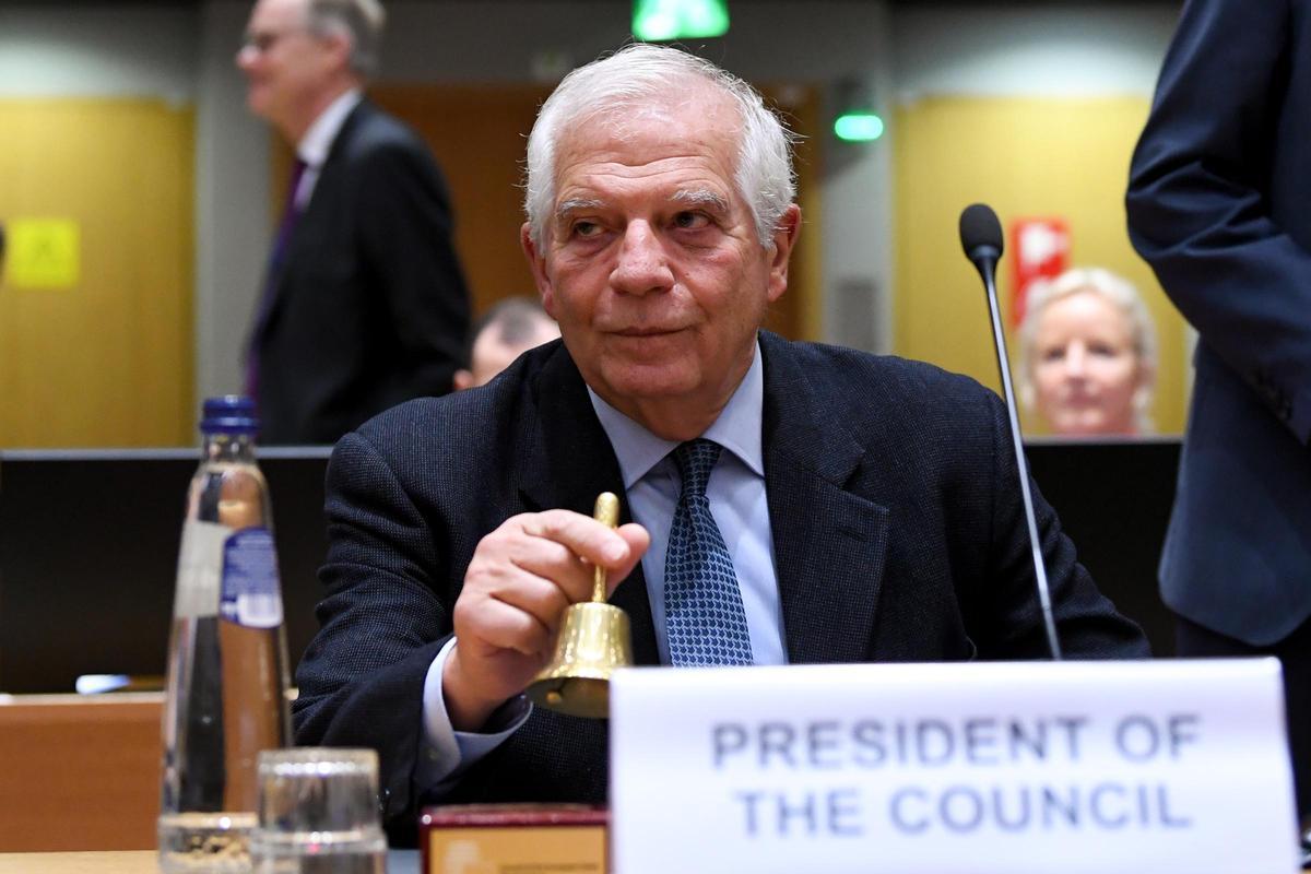El alto representante de la Unión Europea para Asuntos Exteriores y Política de Seguridad, Josep Borrell, este lunes. El alto representante de la Unión Europea para Asuntos Exteriores y Política de Seguridad, Josep Borrell, este lunes.