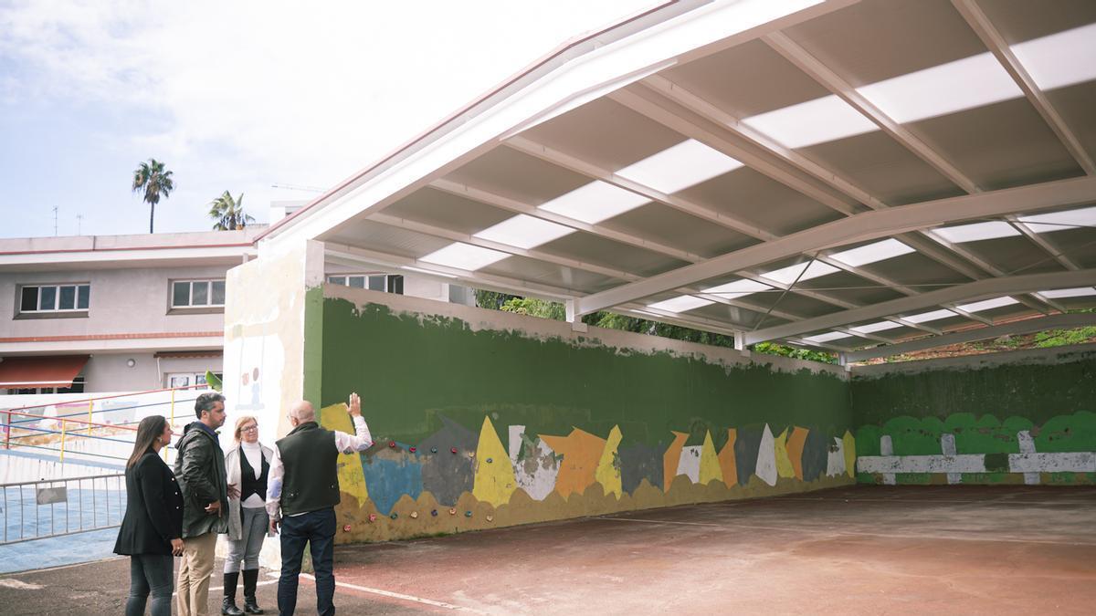 Unas obras en un colegio, en una imagen de archivo.