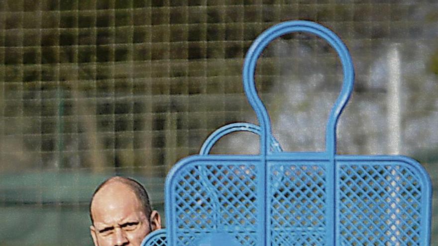 José Alberto, durante un momento del entrenamiento de ayer.