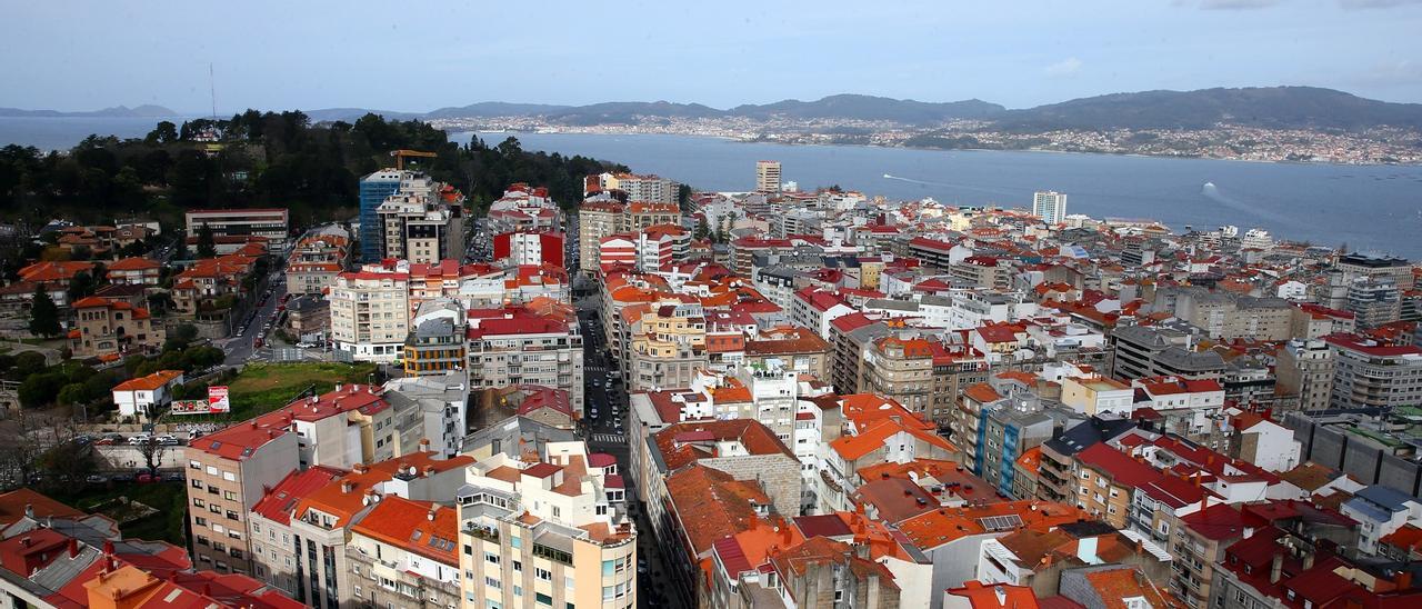 Vista de Vigo desde la Ciudad de la Justicia