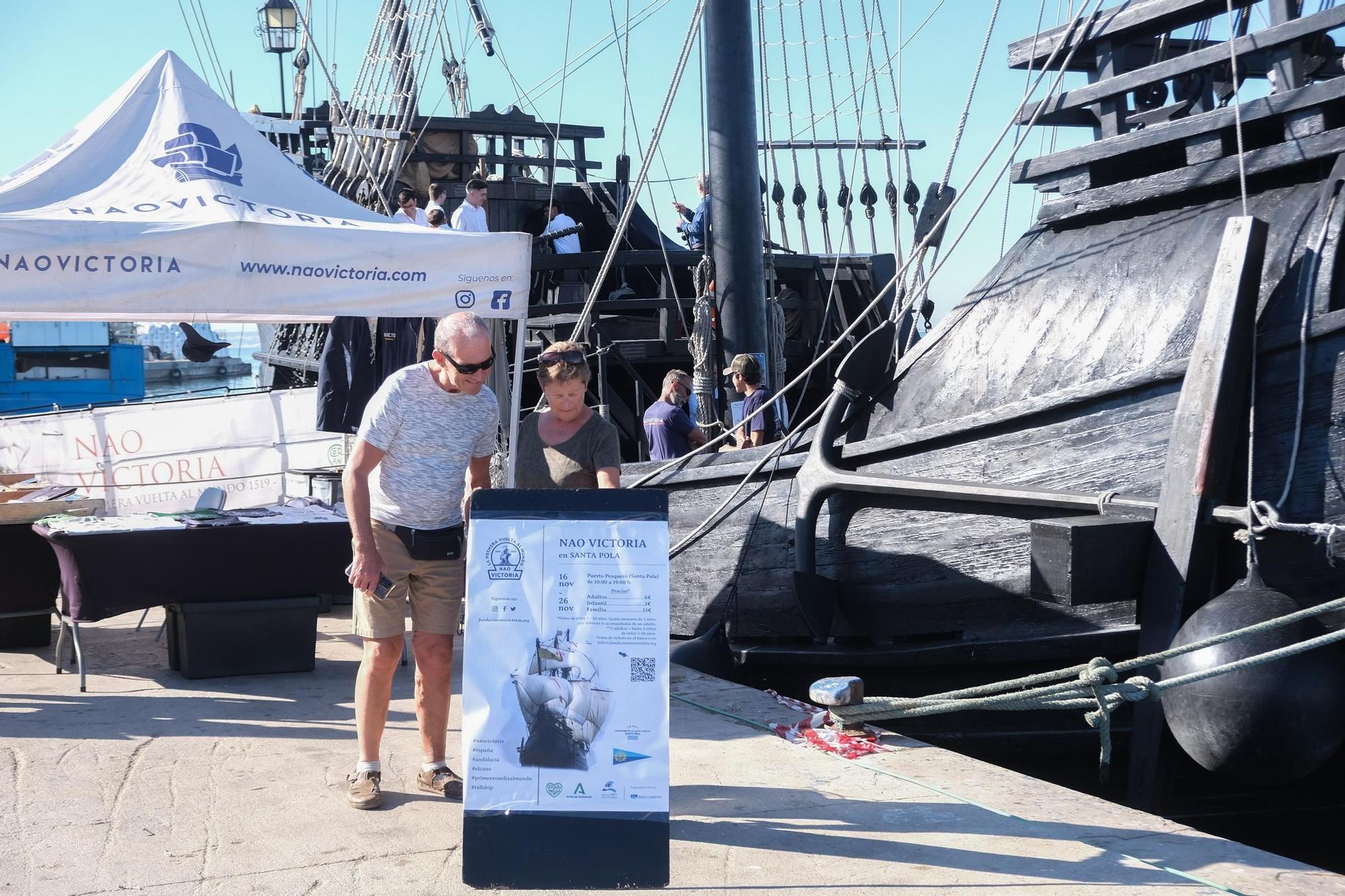 Así es la réplica de la Nao Victoria que se puede visitar desde hoy en el puerto de Santa Pola