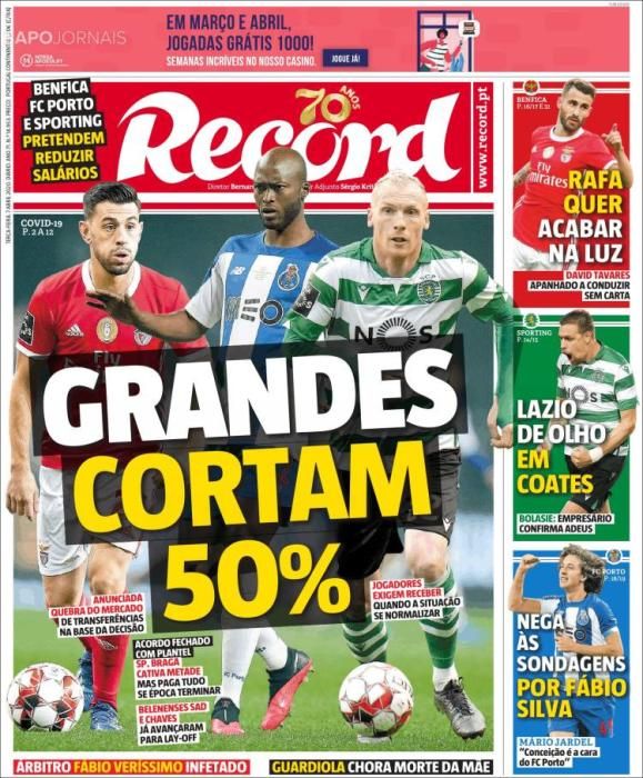 Portada RECORD martes 7 abril 2020