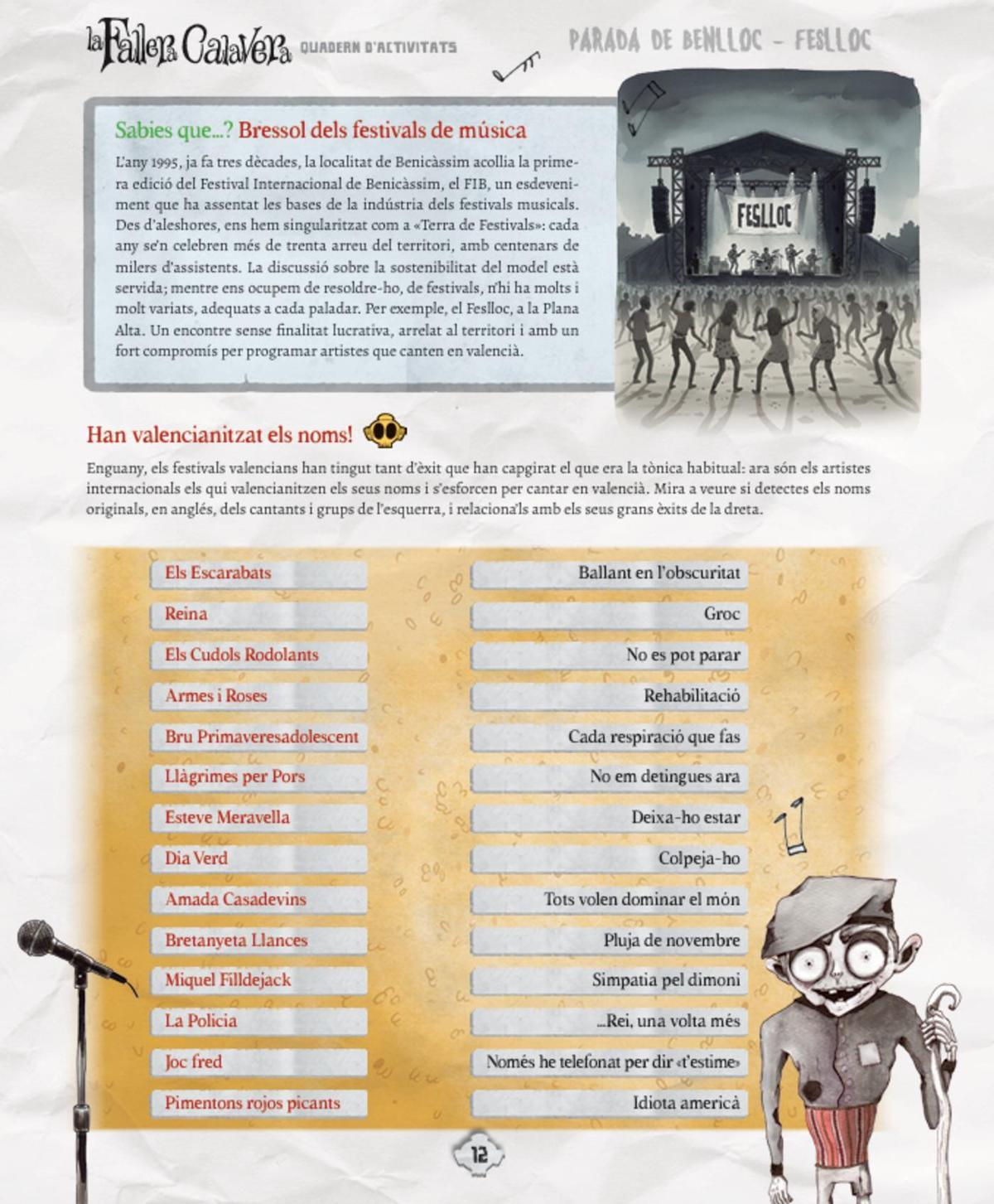 Uno de los pasatiempos del cuaderno.