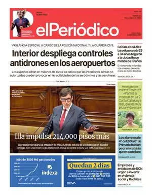 La portada de EL PERIÓDICO del 8 de octubre de 2025