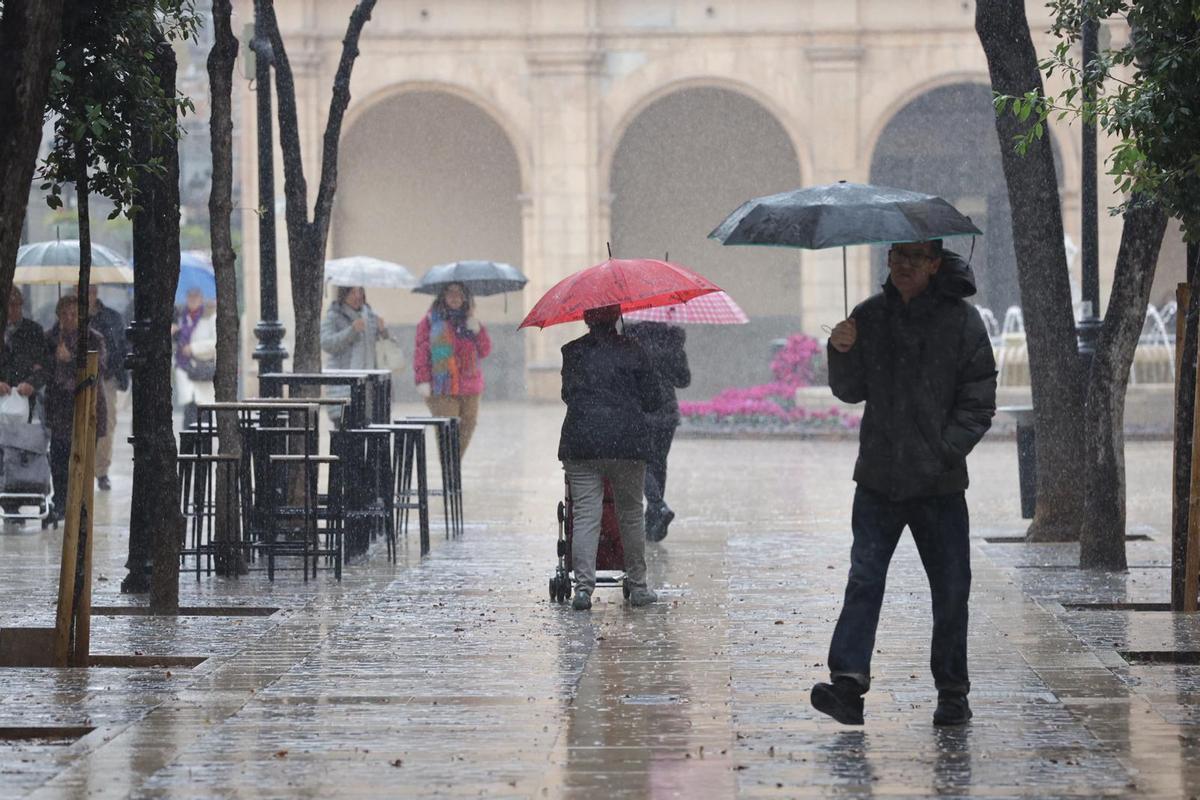 Imagen de archivo de un día de lluvia en Castelló.