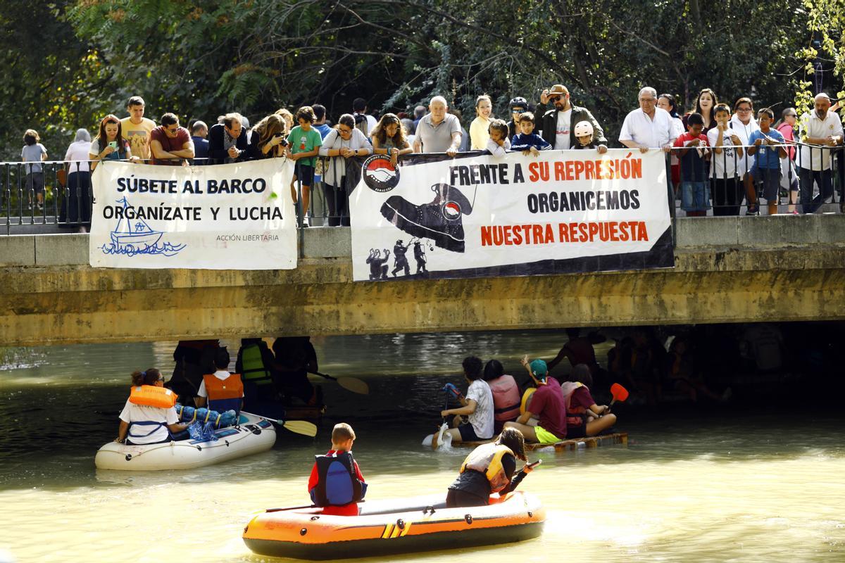 La jornada, siempre reivindicativa, sirvió para reclamar un plan que mejore el entorno del Canal Imperial.