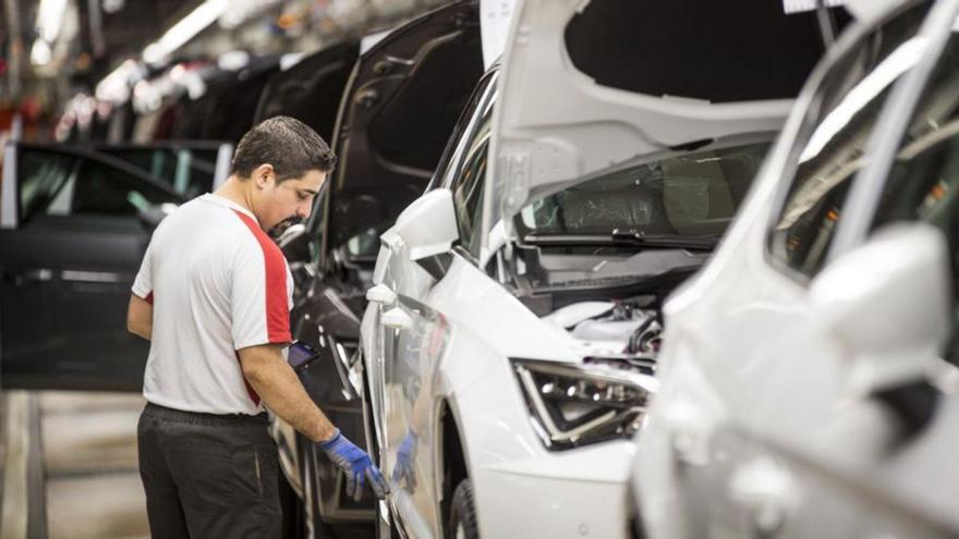 Cadena de muntatge a la planta de Seat a Martorell