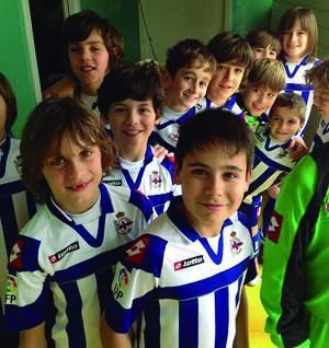 El Benjamín A deportivista en la Íscar Cup de 2013. 1.- Dani Barcia. 2.- Jairo Noriega. 3.- Noel López. 4.- Hugo Ríos. 5.- Brais Suárez (cortado).