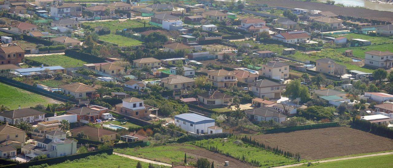 Vista aérea de algunas parcelaciones de Córdoba.