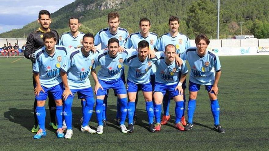 La alineación titular del Portmany que jugó ayer.