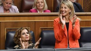La vicepresidenta segona i ministra de Treball, Yolanda Díaz, dimarts passat al Congrés. | FERNANDO SÁNCHEZ / EUROPA PRESS