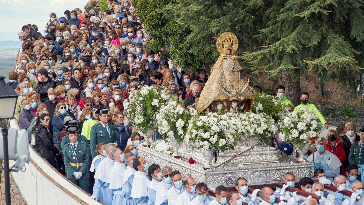 Multitudinario recibimiento a la patrona, este miércoles.