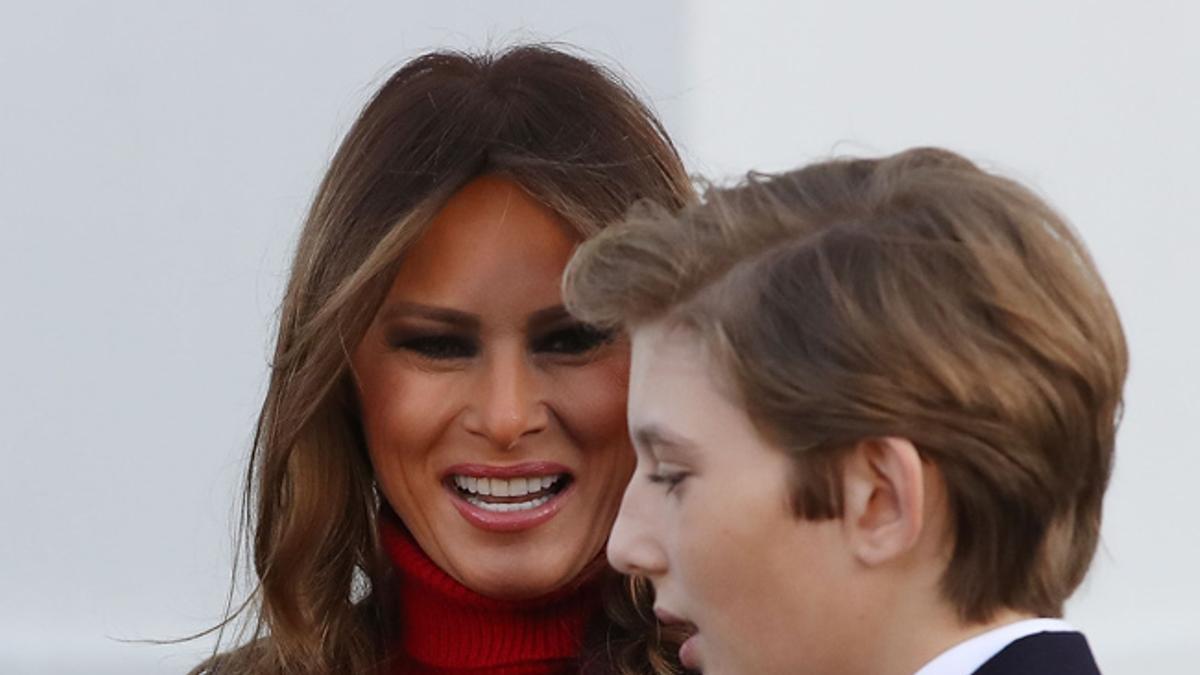 Melania Trump y su hijo