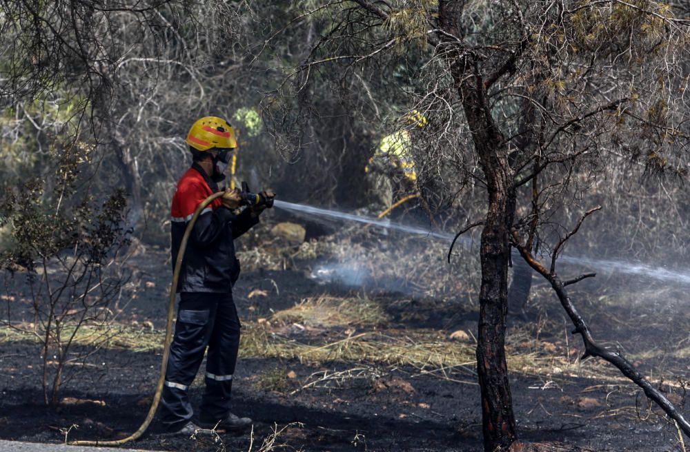 Una imagen del incendio en Santa Pola