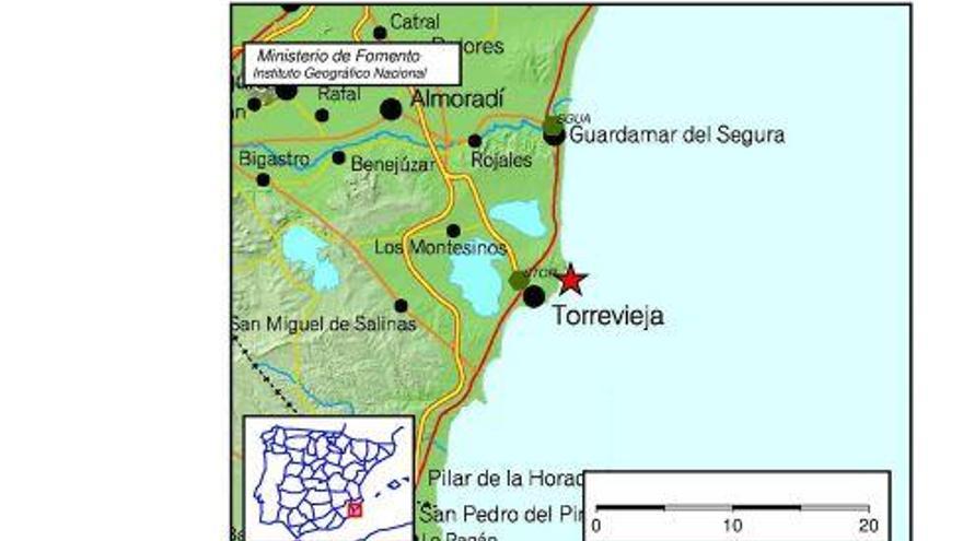 Nuevo terremoto leve frente a las calas de Torrevieja